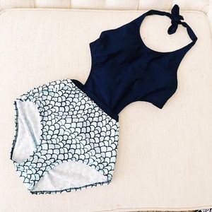 Navy Blue Mermaid Monokini